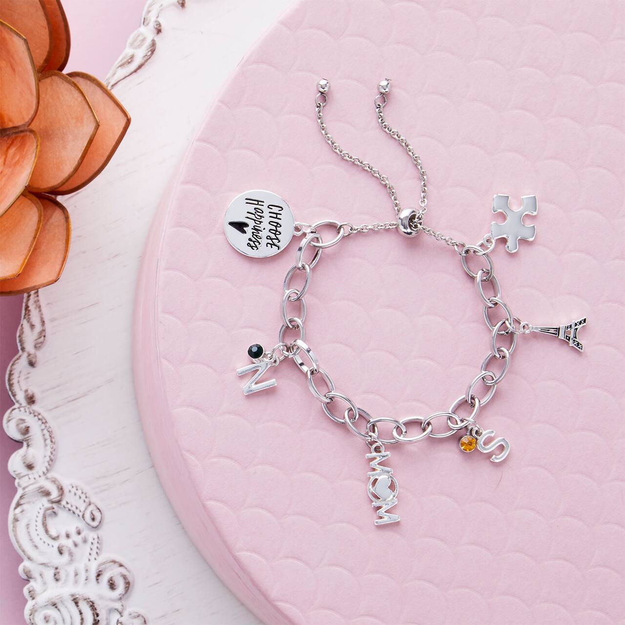 Silver-Plated Charm Bracelet
